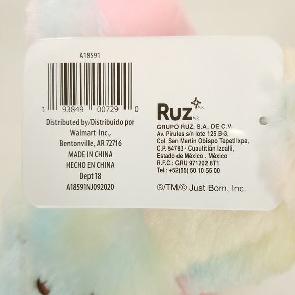 Peeps Bunny Plush 9" Cotton Candy & 6" Yellow Stuffed Animal Toy Lot 2 Just Born - Picture 12 of 13